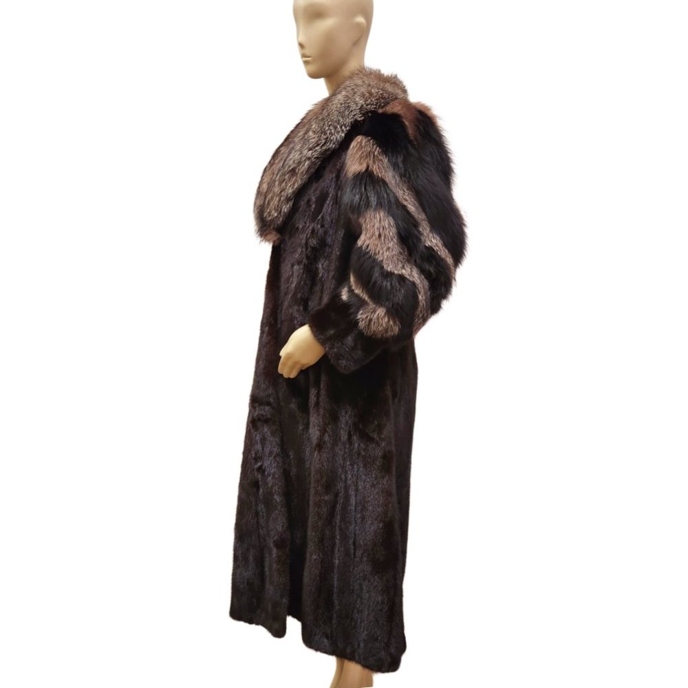 Renfrew Mink & Fox Fur Long Coat - Picture 4 of 5
